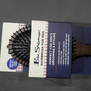 Ben Sherman‎ brown wood look grooming and styling hairbrush for men brand new